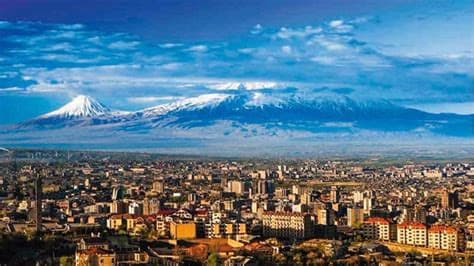 Yerevan cityscape with Mount Ararat